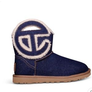 UGG X TELFAR LOGO MINI INDIGO DENIM BOOTS - ALL GENDER